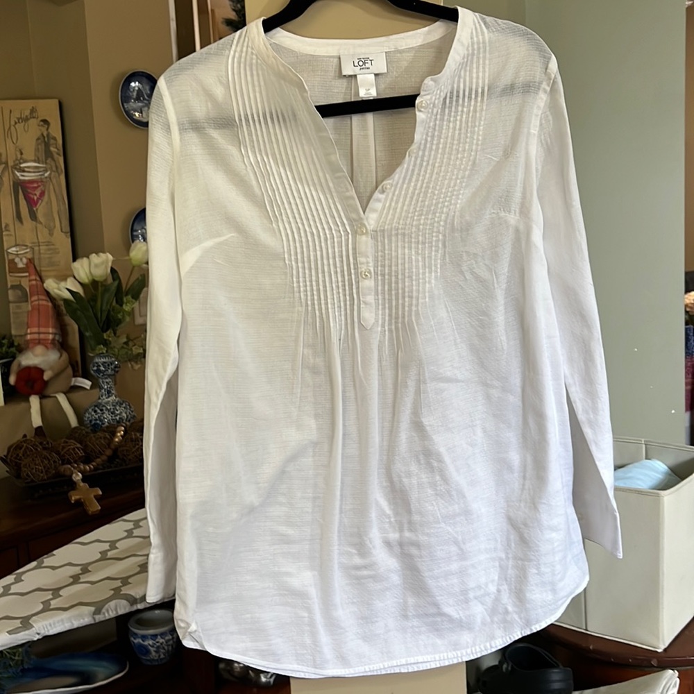 Talbots white cotton tunic